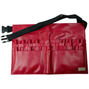 Centura pensule machiaj BBELT-10 Centura suport pensule de machiaj Red Patent 28 compartimente Royal